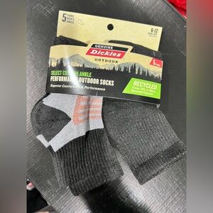 NEW NIP mens Dickies‎ grey socks 6-12 pack of 5 ankle
